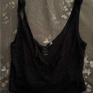 PacSun Black Ribbed Tank Top Size Medium